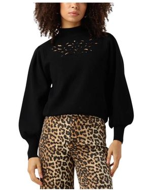 Y.A.S Feinstrick-Pullover - Schwarz