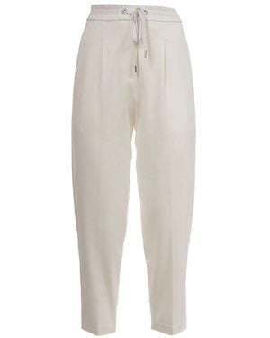 Le Tricot Perugia Straight Trousers - Natural