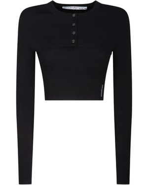 Alexander Wang Round-Neck Knitwear - Negro