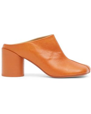 MM6 by Maison Martin Margiela Heeled Mules - Marrone