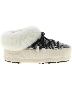 Moon Boot Schoenen ,Veelkleurig ,Katoen Evx Chalet Mules - Wit