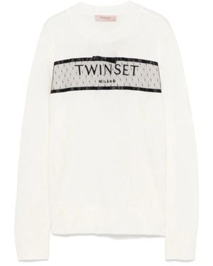 Twinset Round-Neck Knitwear - White