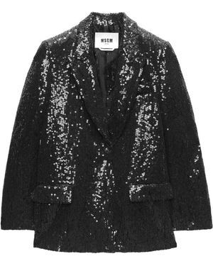 MSGM Stilvolle jacke für männer und frauen - Schwarz