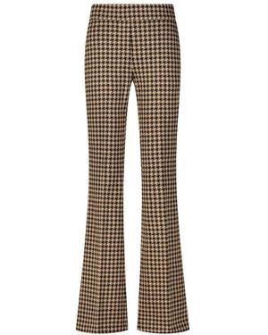Seductive Elegant Houndstooth Wide Leg Broeken - Bruin