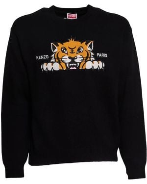 KENZO Round-Neck Knitwear - Black
