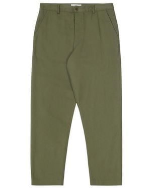Universal Works Moderne Militaire Chino Twill Broek - Groen
