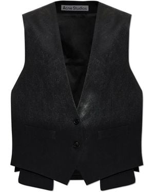 Acne Studios Shiny Effect Vest - Zwart