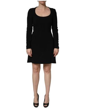 Roberto Cavalli Kleedjes ,Zwart ,Scoop Neck Mini Jurk