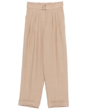 Panicale Cropped Trousers - Natural