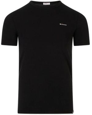 Kiton Tops ,Blauw ,T-Shirts - Zwart