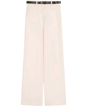 Max Mara Broeken ,Wit ,Polyester Cady Broek - Naturel