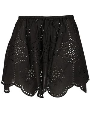 Matteau Broderie Minirock - Schwarz