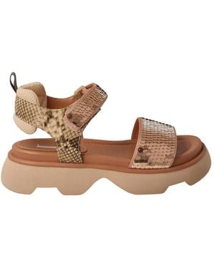 Jeannot Flat Sandals - Marrone