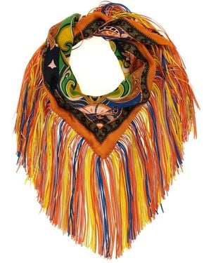 Etro Floral Jacquard Scarf - Orange