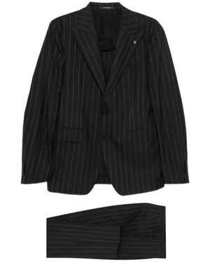 Tagliatore Kostuums ,Grijs ,Leer Single Breasted Suit - Zwart