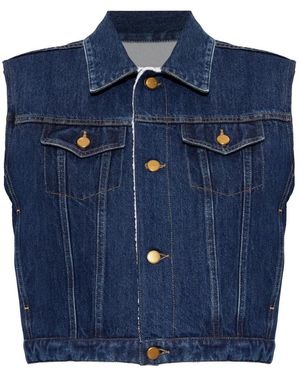 Jil Sander Jassen ,Blauw ,Denim Denim Vest