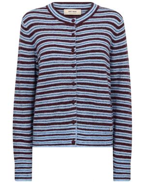 Mos Mosh Milvi Stripe Cardigan - Blau