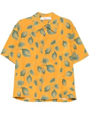 Séfr Overhemden ,Veelkleurig ,Linnen Dayot Shirt - Geel