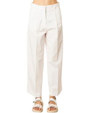 Weekend by Maxmara Straight Trousers - Blanco