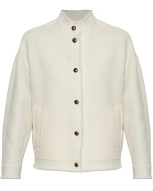 Max Mara Jassen ,Wit ,Wol Palmizi Wol Jas