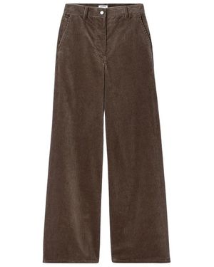Filippa K Wide Leg Cordhose - Braun