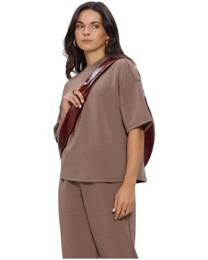 SELECTED Tenny T-Shirt - Braun