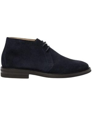 SCAROSSO Lace-Up Boots - Blue