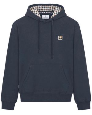 Aquascutum Hoodies & Sweatvesten ,Blauw Truien