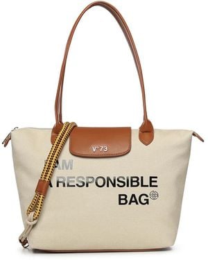V73 Tote Bags - Natural