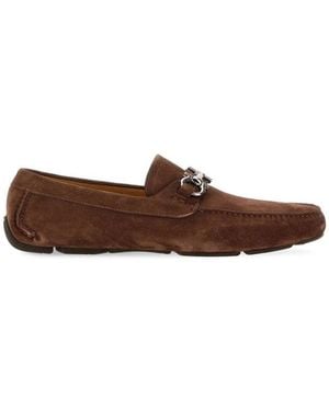 Ferragamo Gancini Wildleder Loafer - Braun
