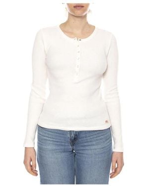 Levi's Dry Goods Henley Waffle Langarmshirt - Weiß