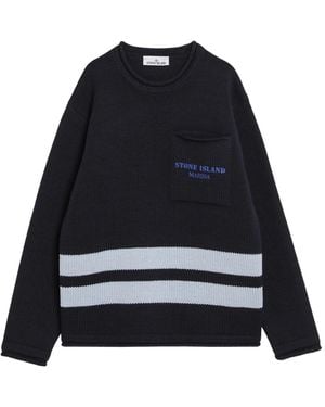Stone Island Round-Neck Knitwear - Negro