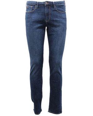 Armani Slim Fit Denim Hose Mit 5 Taschen - Blau