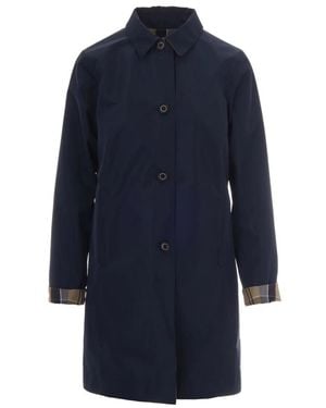 Barbour Single-Breasted Coats - Blue