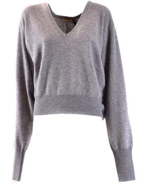 Laneus V-Neck Knitwear - Gray