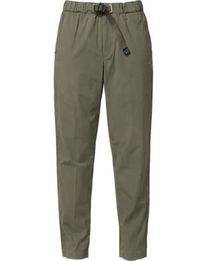 White Sand Slim-Fit Trousers - Green