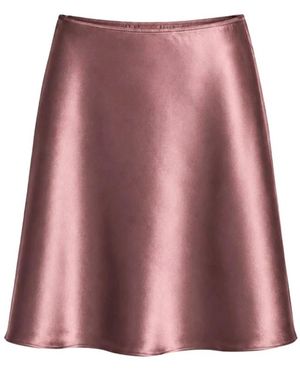 Vince Rokken ,Roze ,Lingerie-Trim Short Satin Slip Skirt