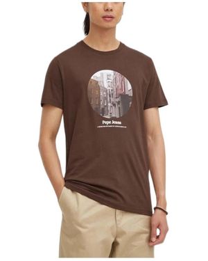 Pepe Jeans Graphic T-Shirt - Bruin