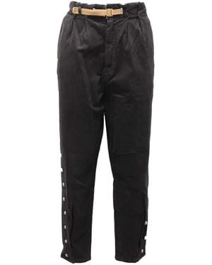 White Sand Tapered Trousers - Negro