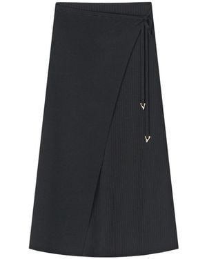 Aeron Midi Skirts - Zwart