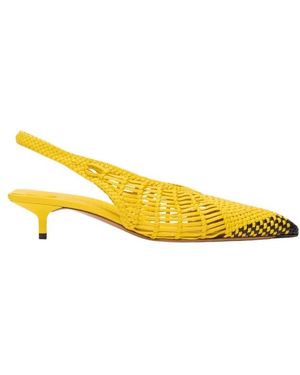 Jacquemus Schoenen ,Geel ,Leer Gele Leren Cubisto Banaan Schoenen
