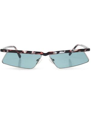 The Attico Rechteckige Sonnenbrille - Blau