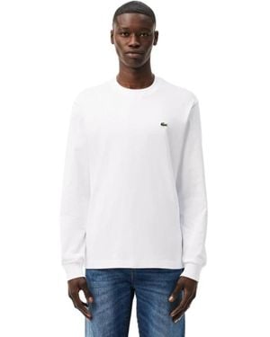 Lacoste Long Sleeve Tops - White