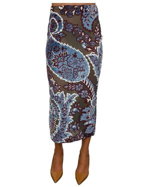 Etro Fantasia midi röcke für frauen - Blau