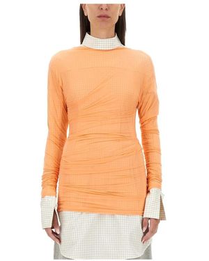 Dries Van Noten Long Sleeve Tops - Orange