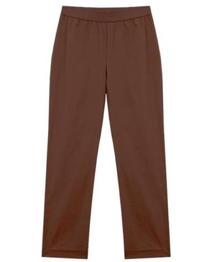 Alpha Studio Straight Trousers - Marrón
