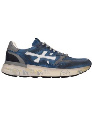 Premiata Schoenen ,Blauw ,Leer Mick 0.1 8120