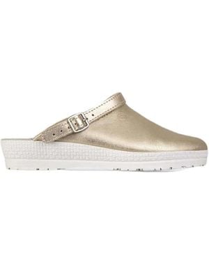 Rohde Klassische clogs aus leder - Gelb