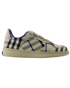 Burberry Schoenen ,Veelkleurig ,Check Print Low-Top Sneakers - Groen