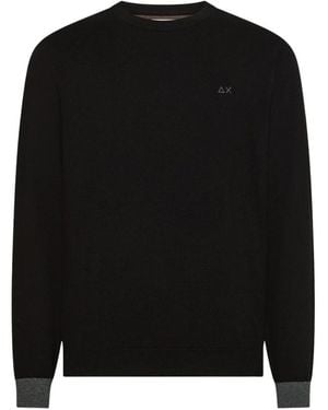 Sun 68 Rundhals-Strickpullover - Schwarz